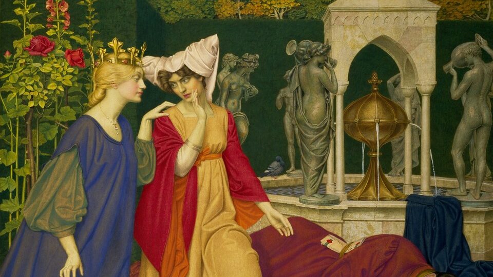 Картина с изображением двух женщин