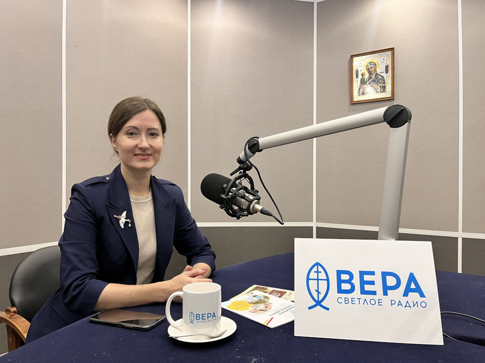Мария Филина в студии Радио ВЕРА