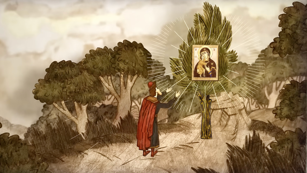 Мультипликационный кадр леса